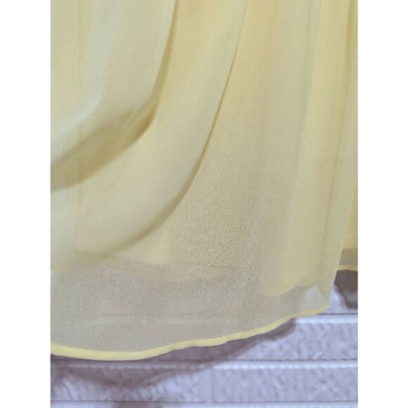 Charter Club Women's Yellow Sleeveless V-Neck Sheer Overlay Tank Top Size XS - Picture 3 of 6